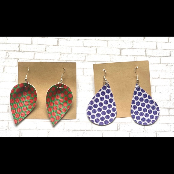 Dangle Teardrop Earrings (Lot of 2) New - Picture 3 of 3